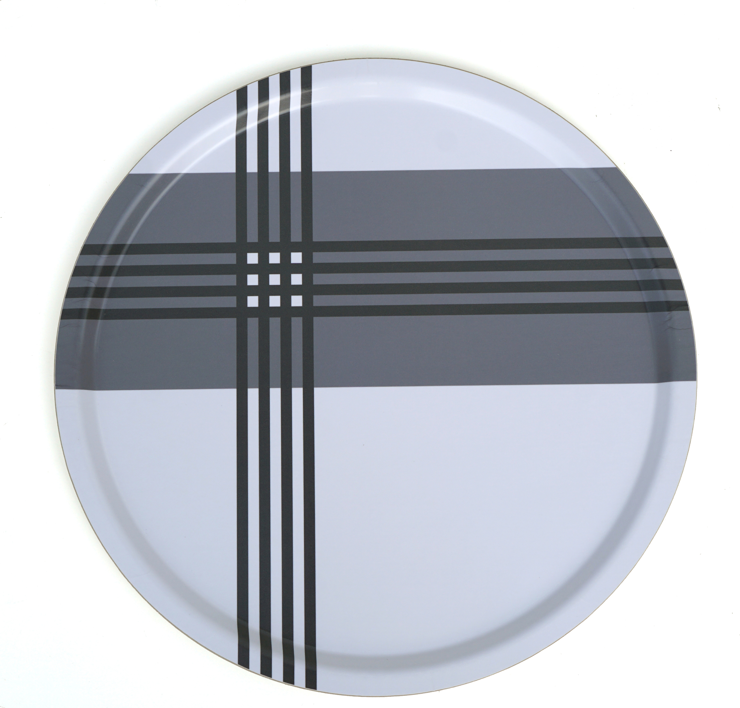 Taca do serwowania Cross Thin 31 cm szara