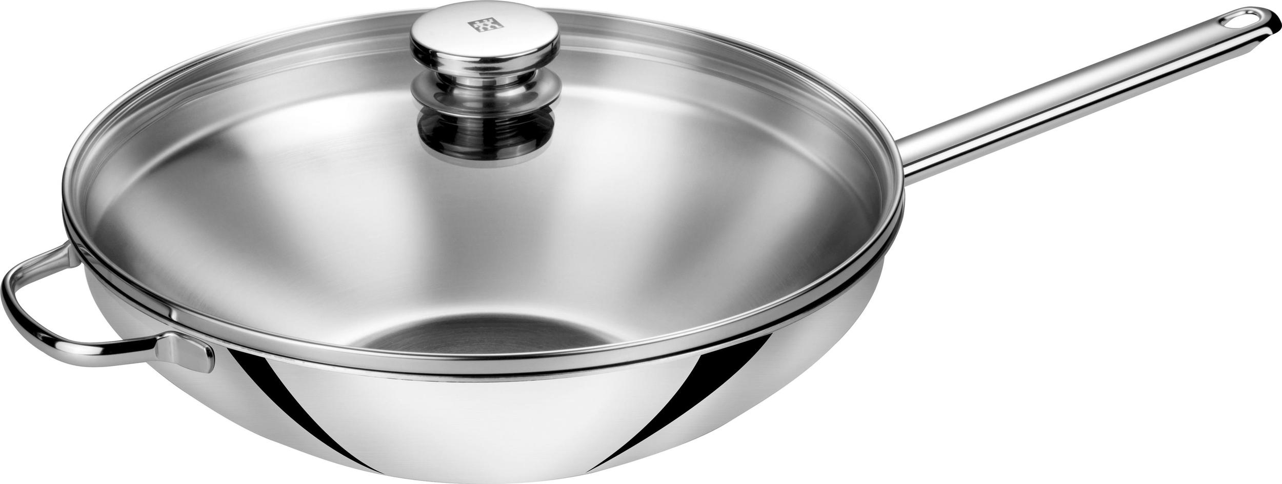 Wok Zwilling Plus 32 cm stalowa z uchwytami