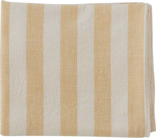 Obrus Striped 140 x 200 cm biało-żółty