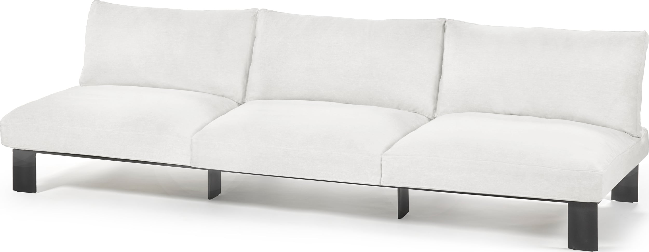 Sofa modułowa ogrodowa trzyosobowa Serax 273 cm biała
