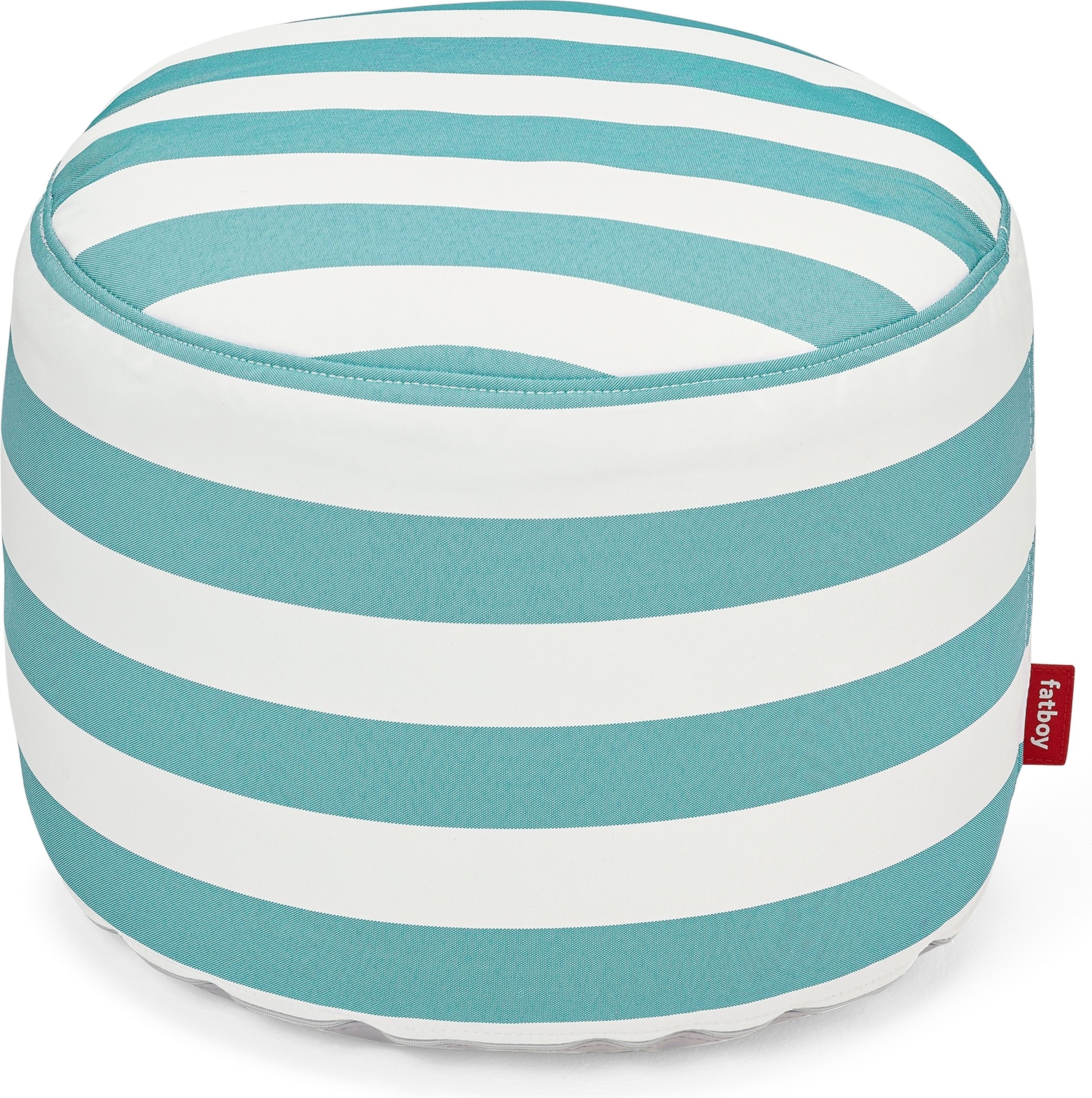 Puf Point Outdoor w paski jasnoniebiesko-biały