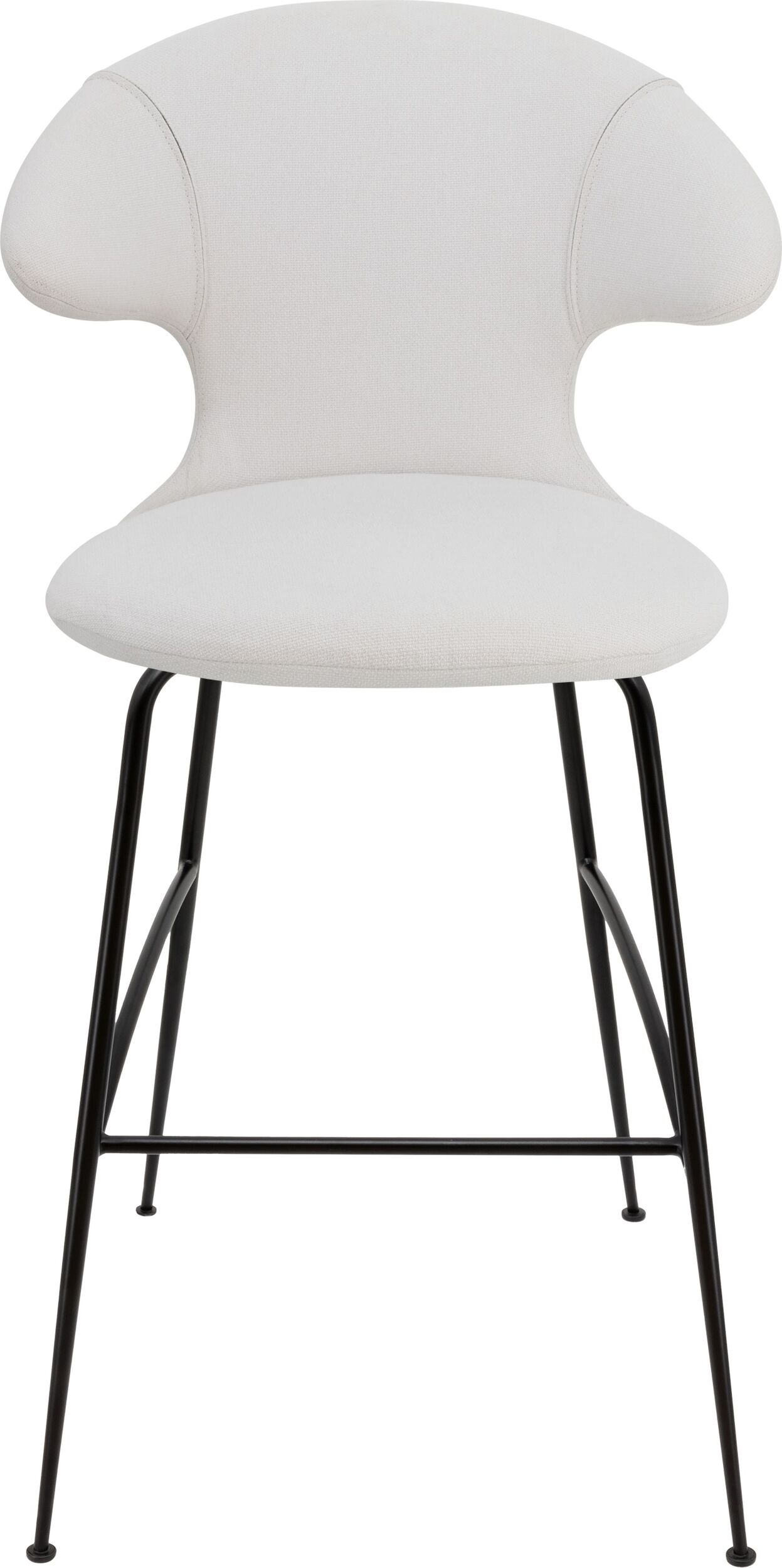 Krzesło barowe Time Flies jasnoszare na czarnych nogach