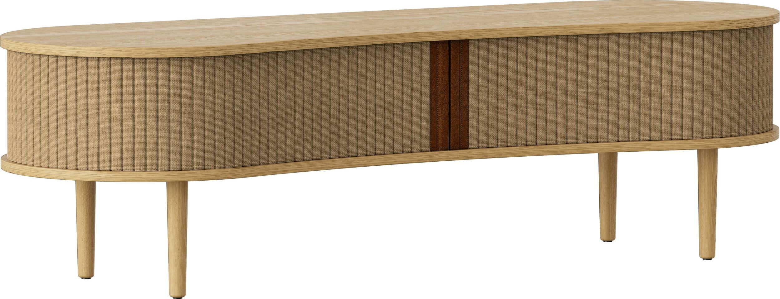 Szafka Audacious 140 cm brązowa na dębowych nogach