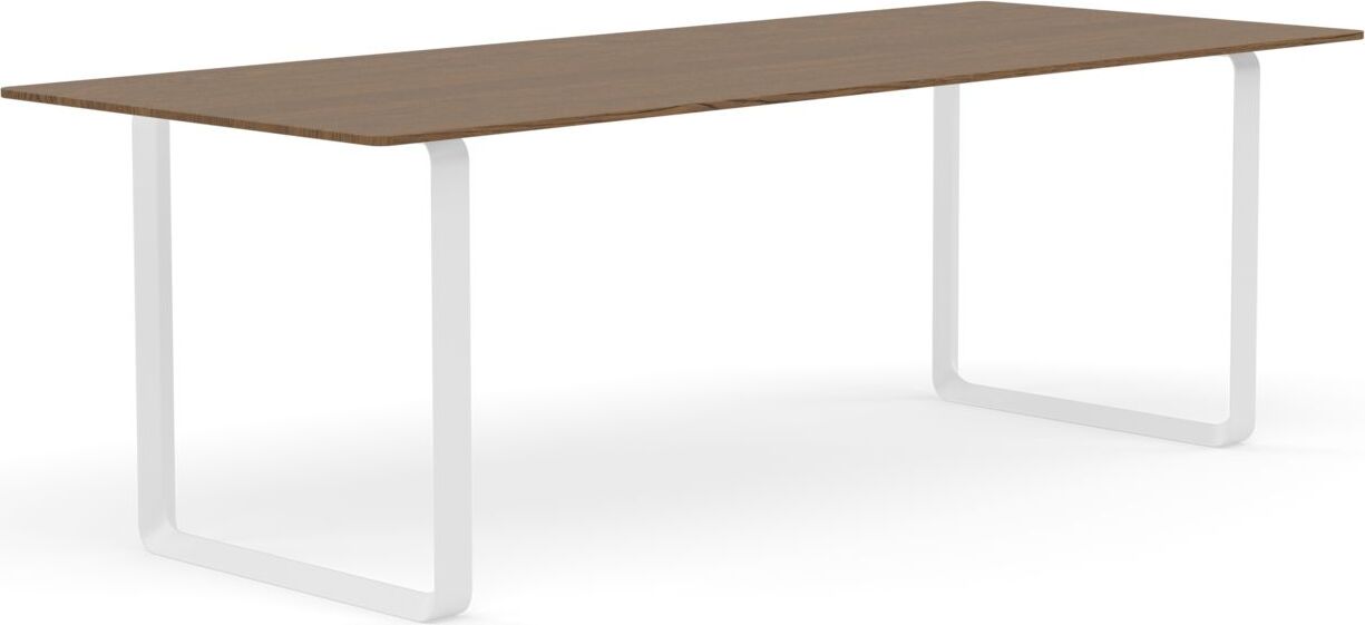 Stół Muuto 225 x 90 cm ciemny dąb nogi białe