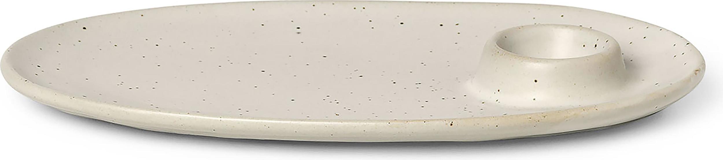 Talerz śniadaniowy Flow kremowy