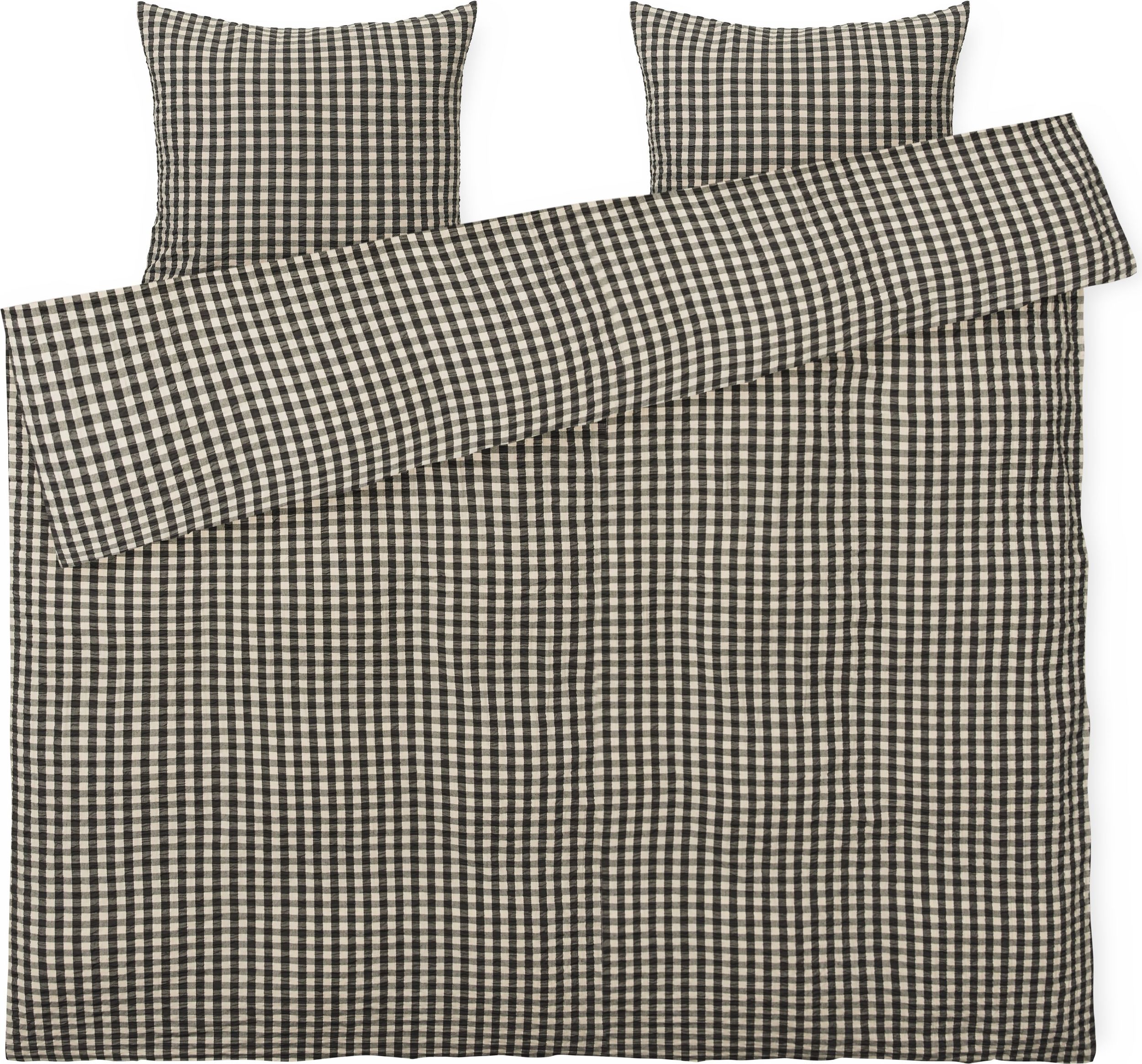 Pościel Bæk & Bølge 220 x 220 cm czarno-piaskowa z 2 poszewkami na poduszki 50 x 60 cm