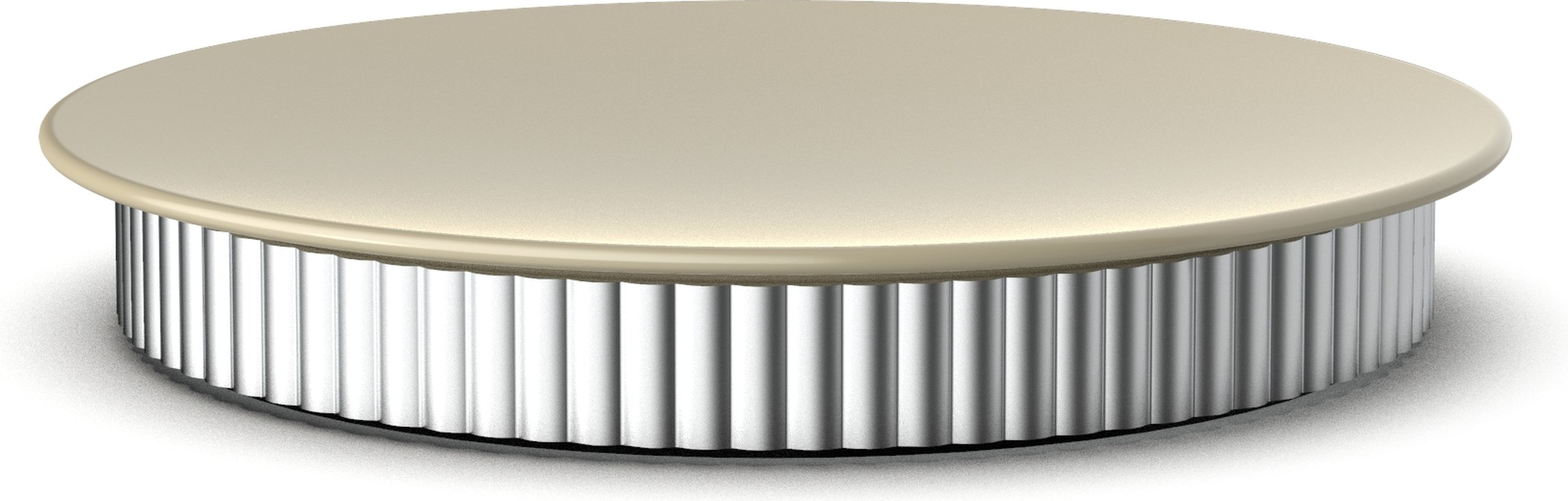 Taca łazienkowa Of Line 18 cm piaskowa ze srebrną podstawą