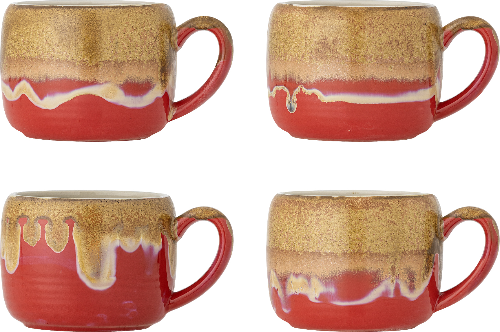 Kubki Sheen 400 ml żółto-czerwone 4 szt.