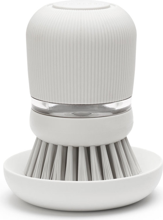 Szczotka do mycia naczyń Sink Side jasnoszara z dozownikiem