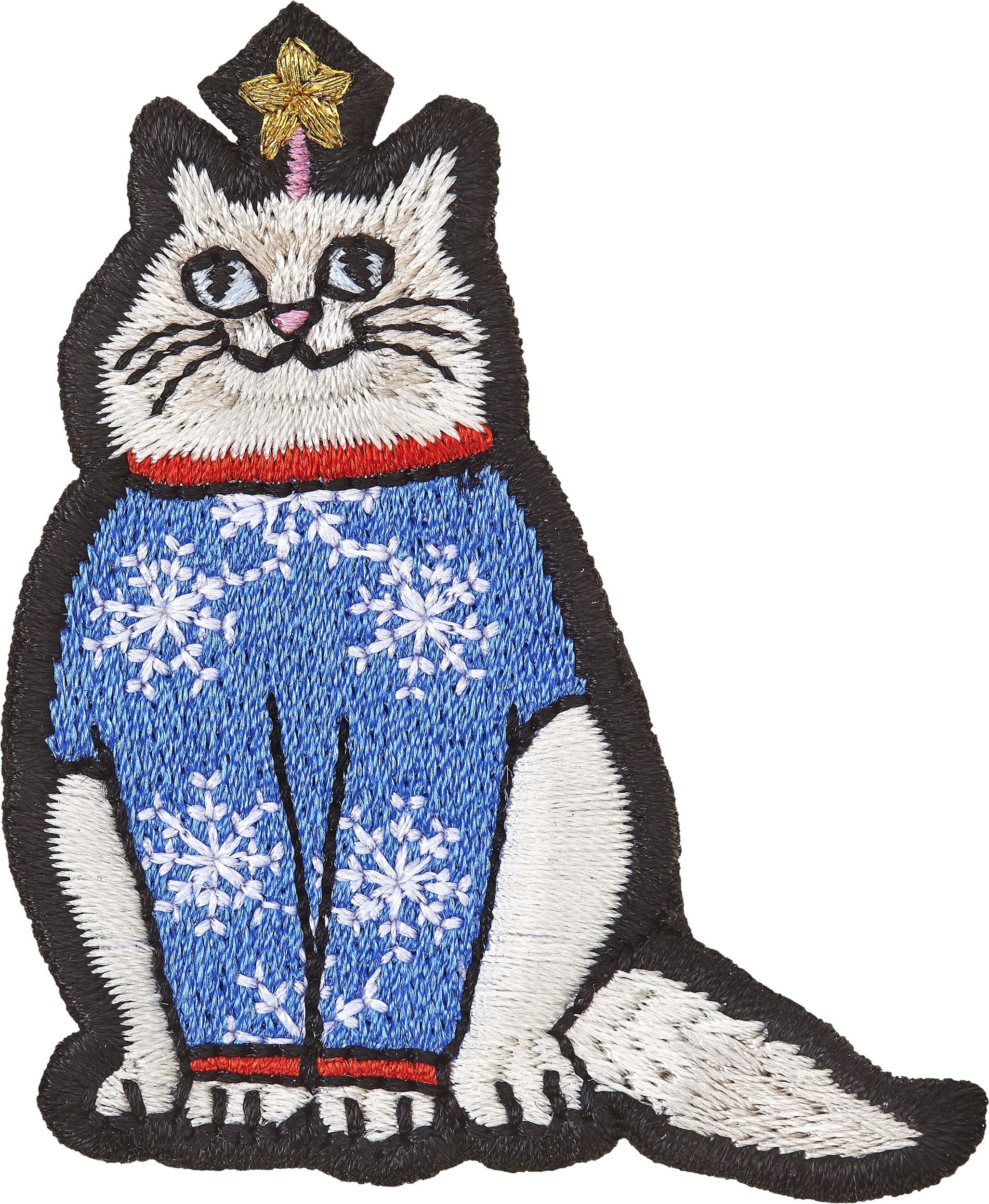 Naszywka na notes Moleskine Xmas kot