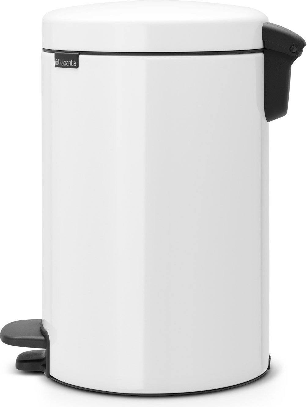 Kosz na śmieci pedałowy NewIcon 12 l biały z metalowym wiaderkiem