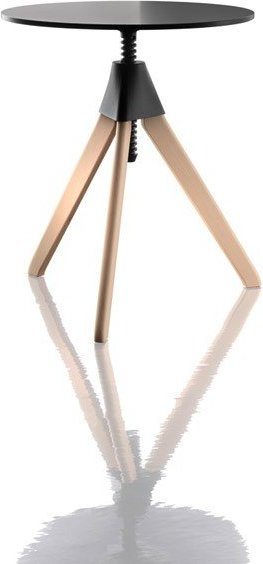 Stolik kawowy Topsy czarny z drewnianymi nogami