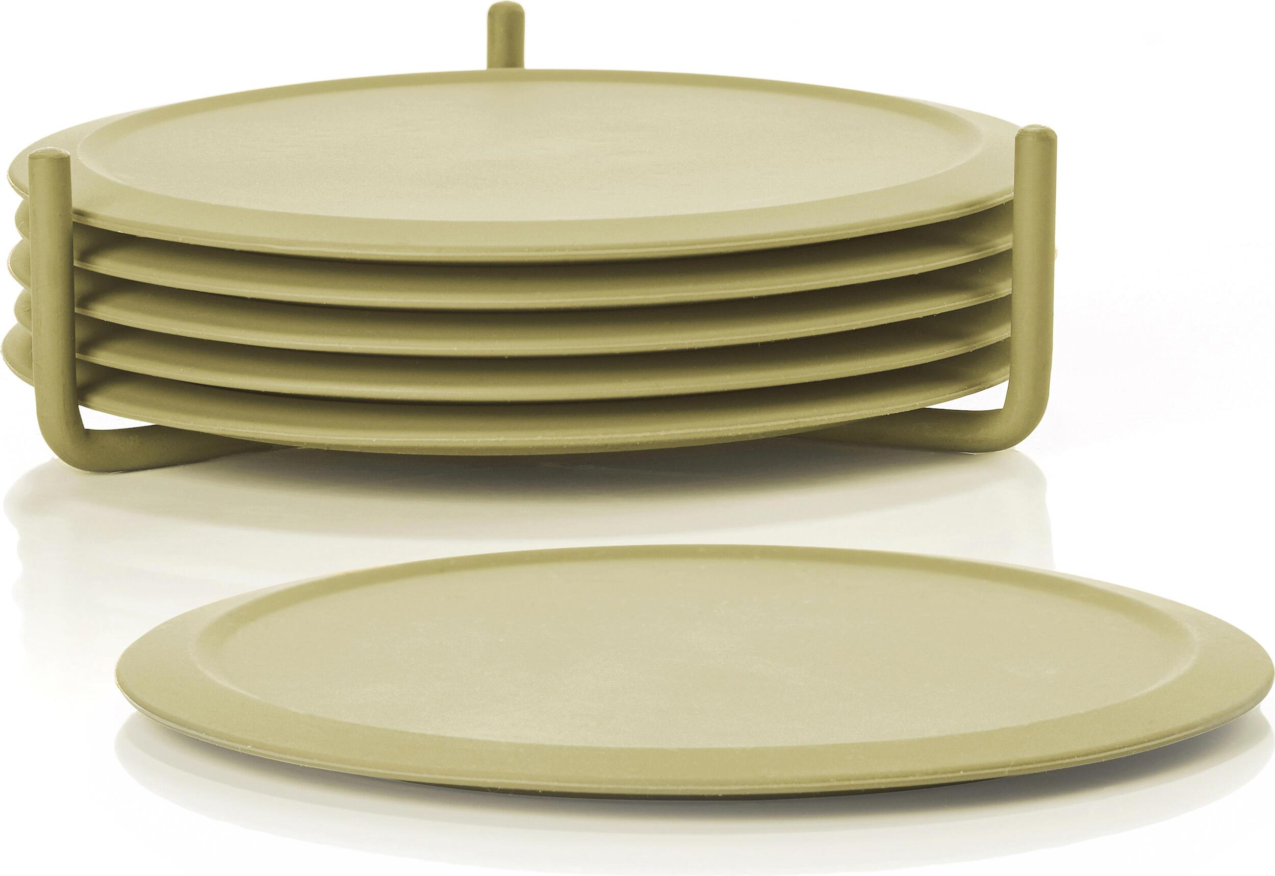 Podstawki pod szklanki Singles bladozielona 6 szt.