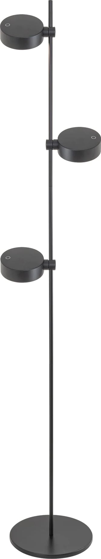 Lampa podłogowa bezprzewodowa Super O 160 cm czarna potrójna