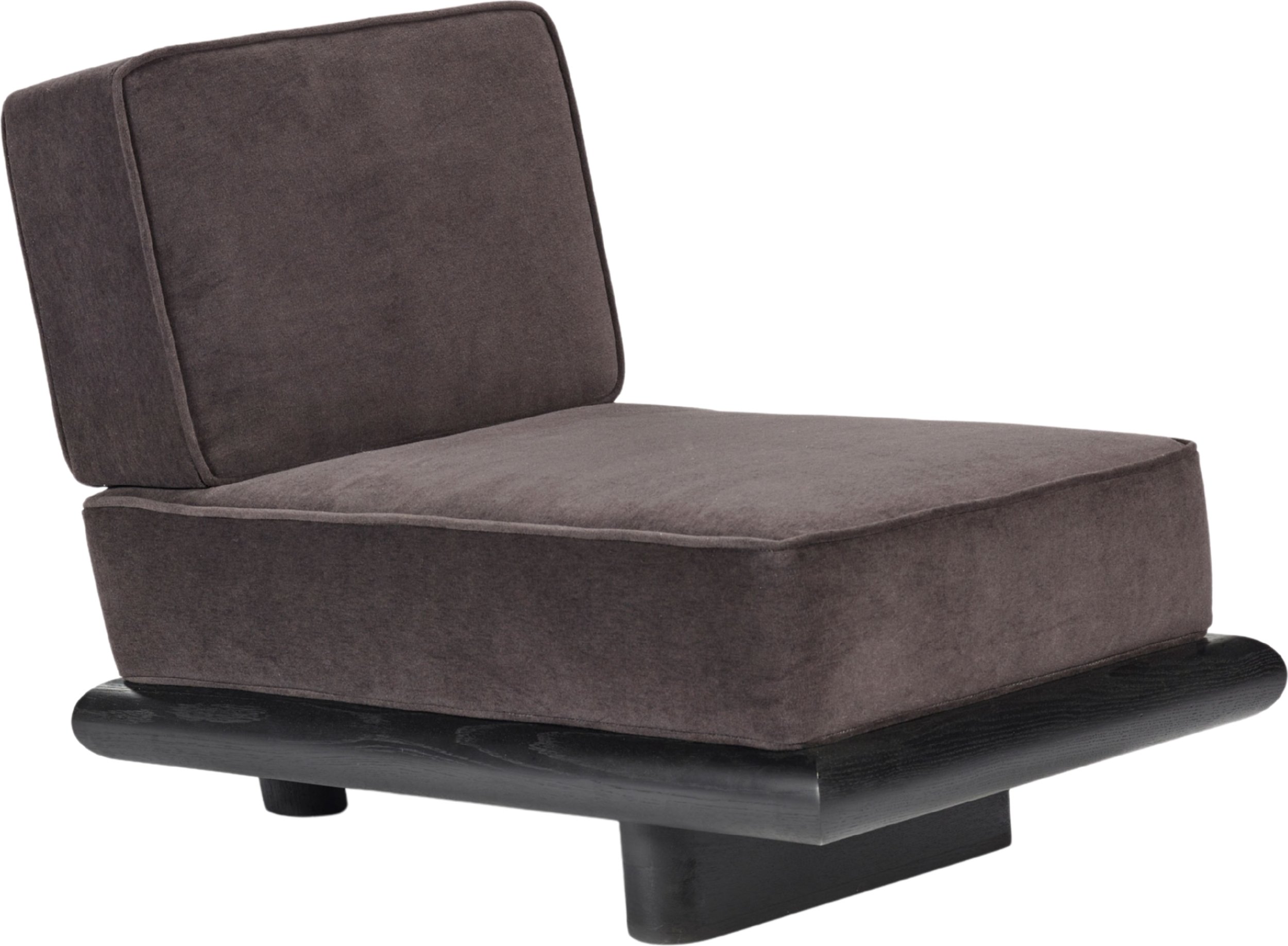 Sofa jednoosobowa Ono 95 cm ciemnobrązowa drewno tulipanowca