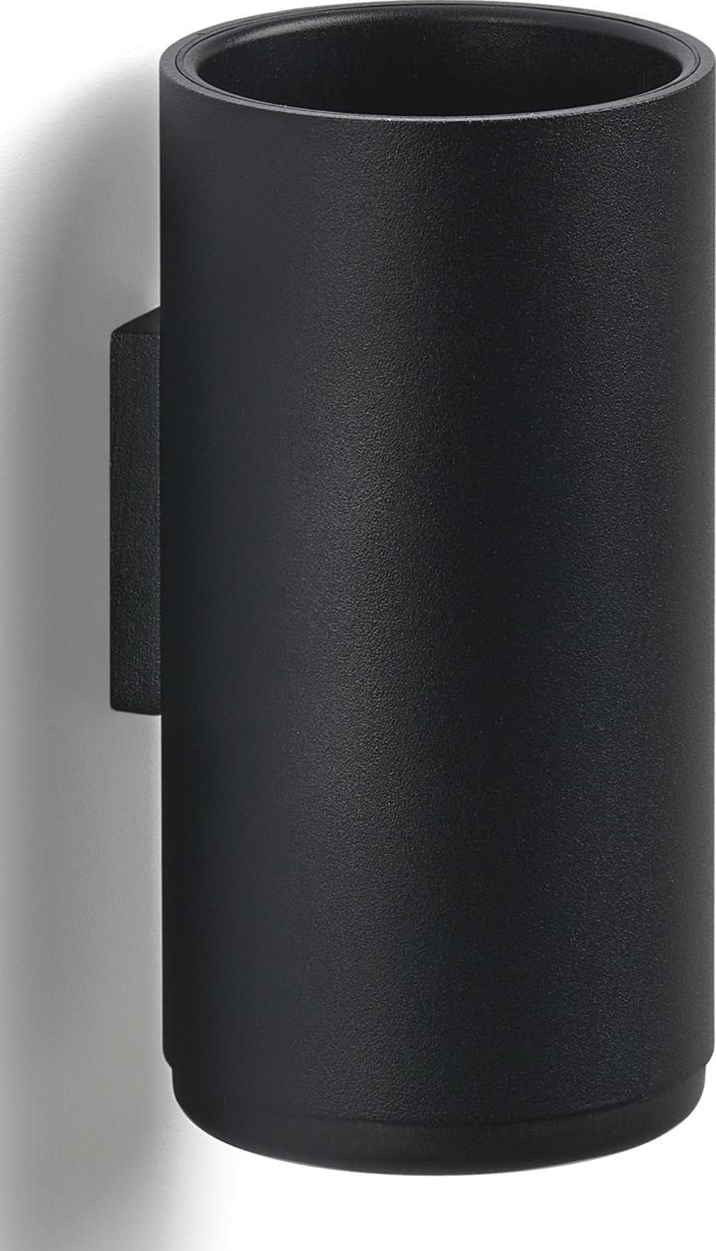 Kubek na szczoteczki do zębów Rim czarny ścienny