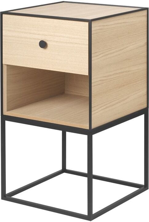 Szafka Frame 35 jasny dąb na stelażu z szufladą