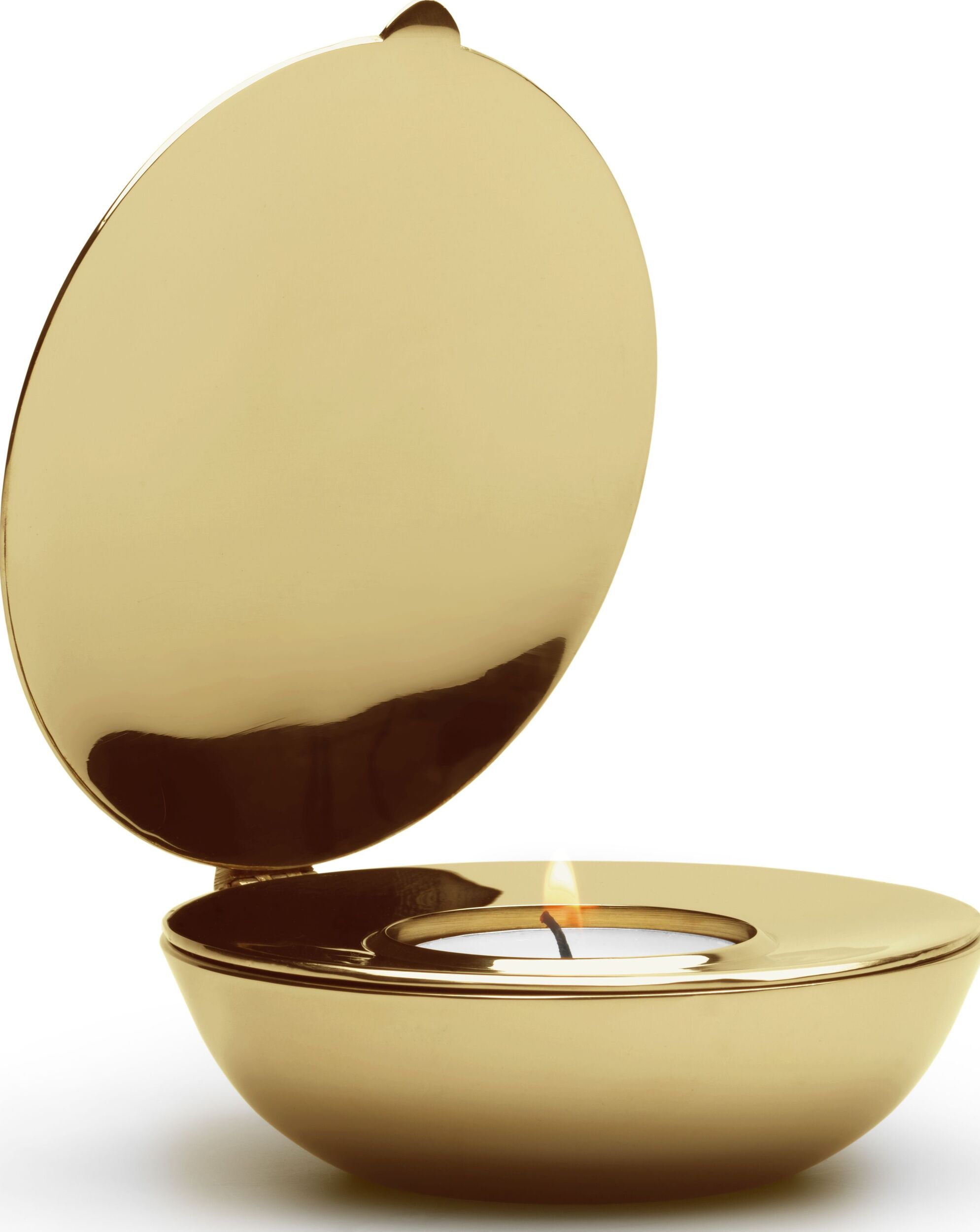 Świecznik na tealighty Shell mosiądz