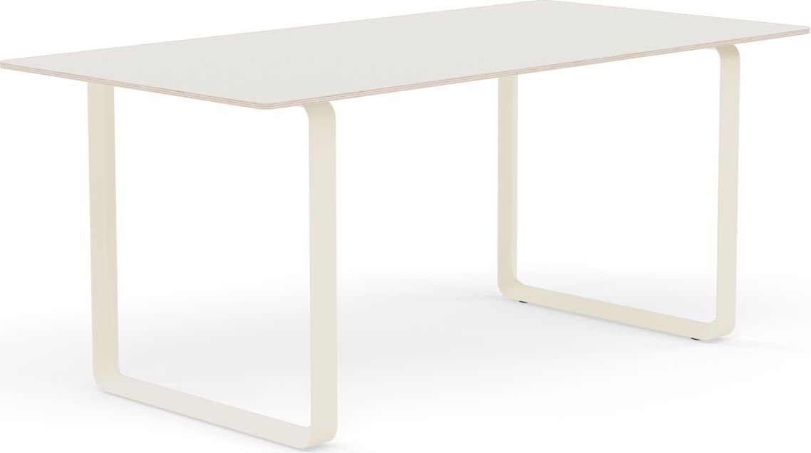 Stół Muuto 170 x 85 cm biały nogi piaskowe