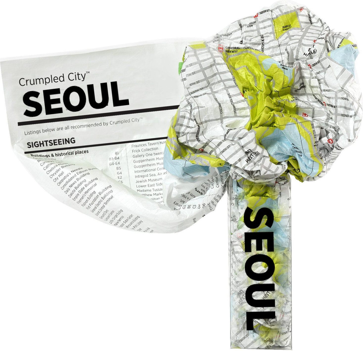 Mapa Crumpled City Seul