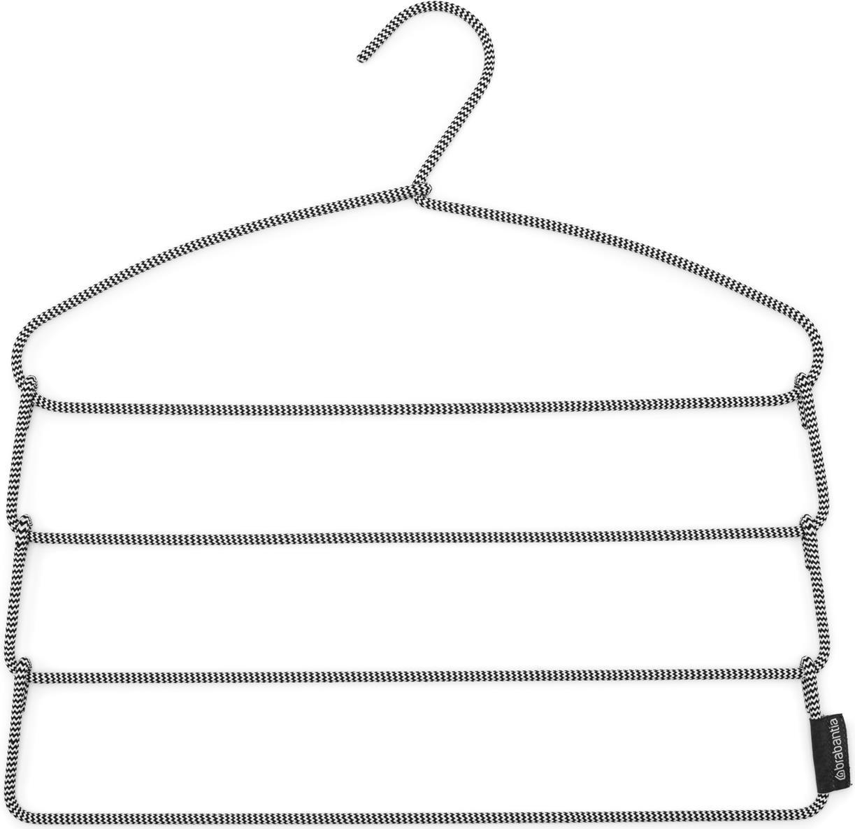 Wieszak na spodnie Soft Touch czarno-biały