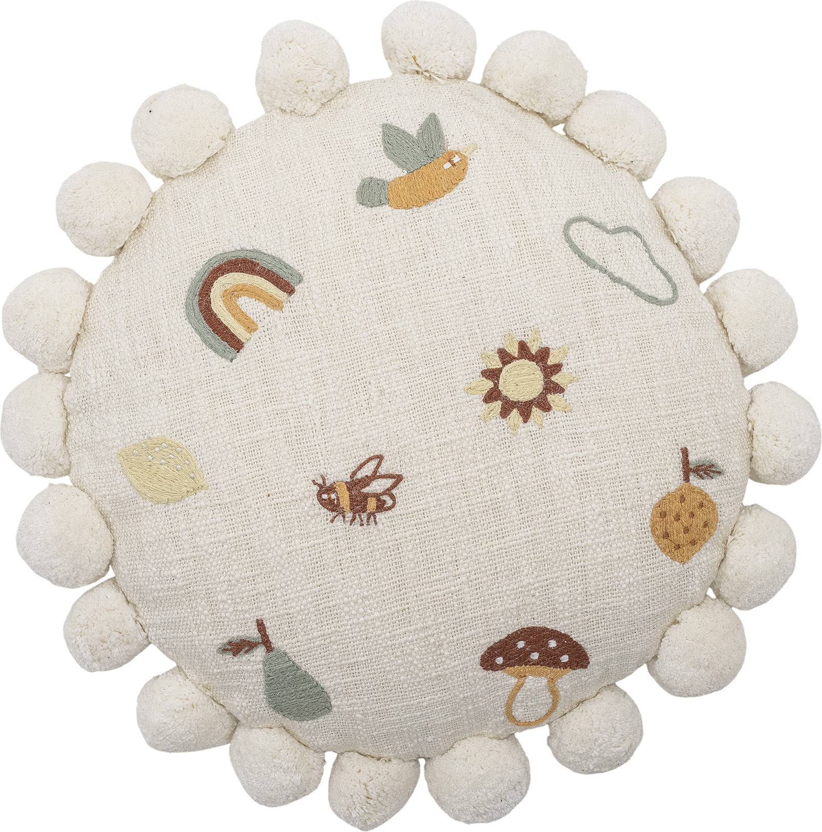 Poduszka dekoracyjna Agnes okrągła 40 cm beżowa