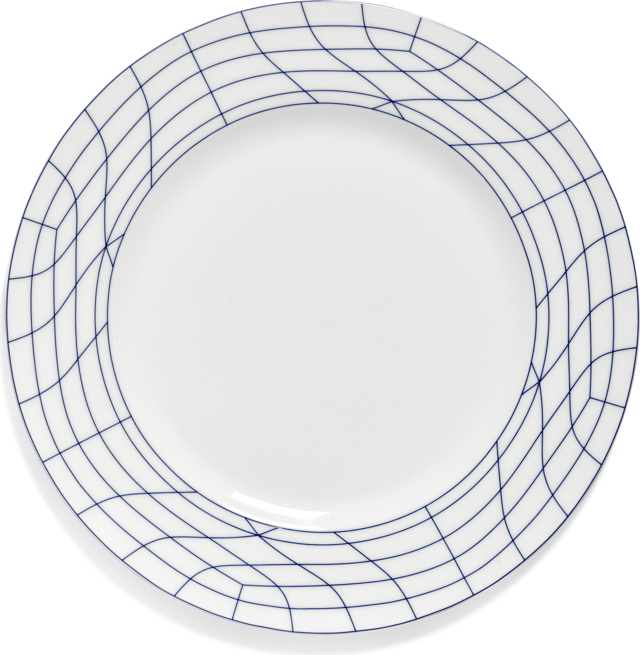 Talerz obiadowy Nido 02 29 cm biało-niebieski