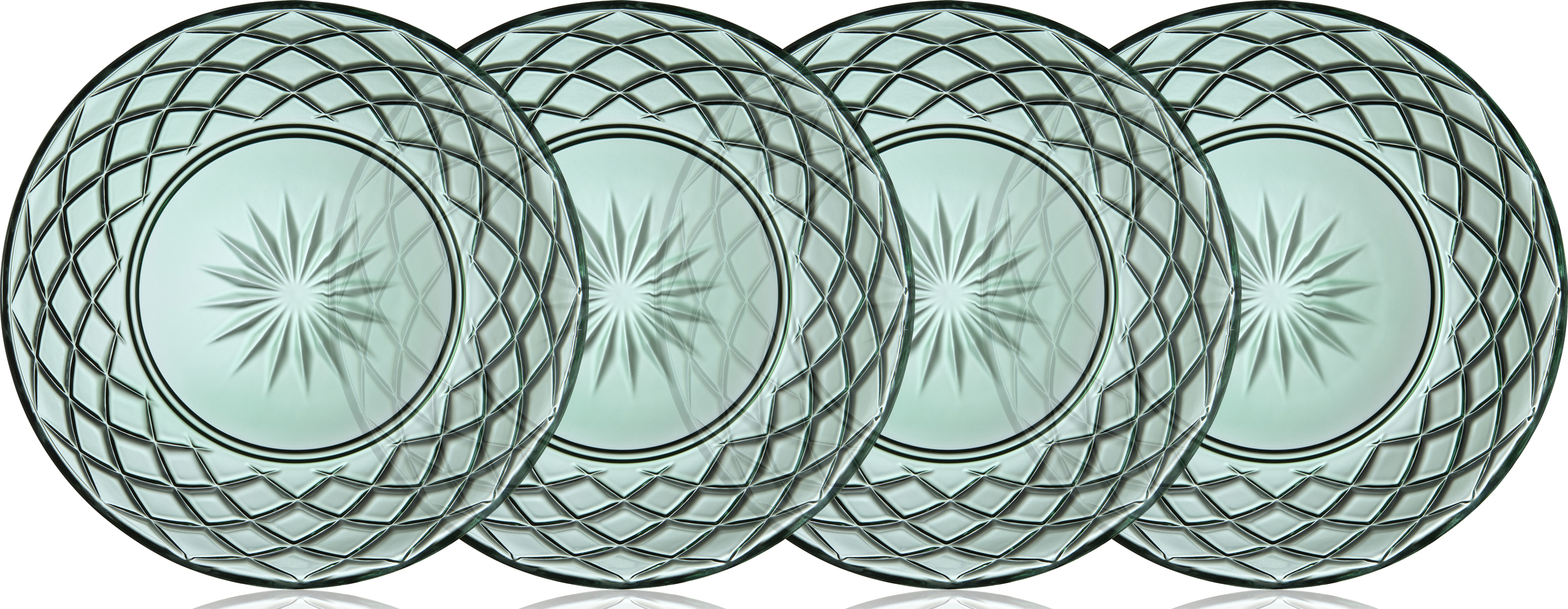 Talerze śniadaniowe Sorrento 21 cm zielone 4 szt.