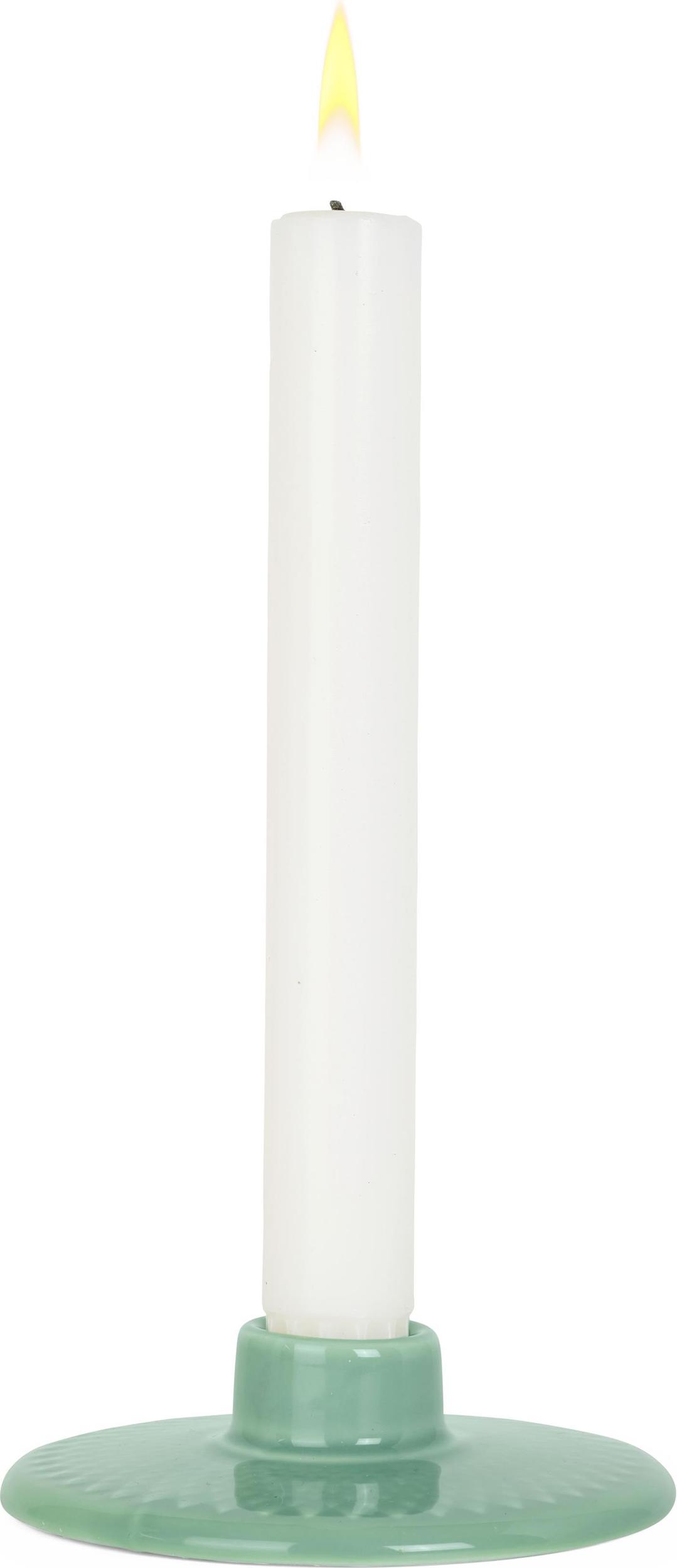 Świecznik na klasyczną świecę Rhombe zielony