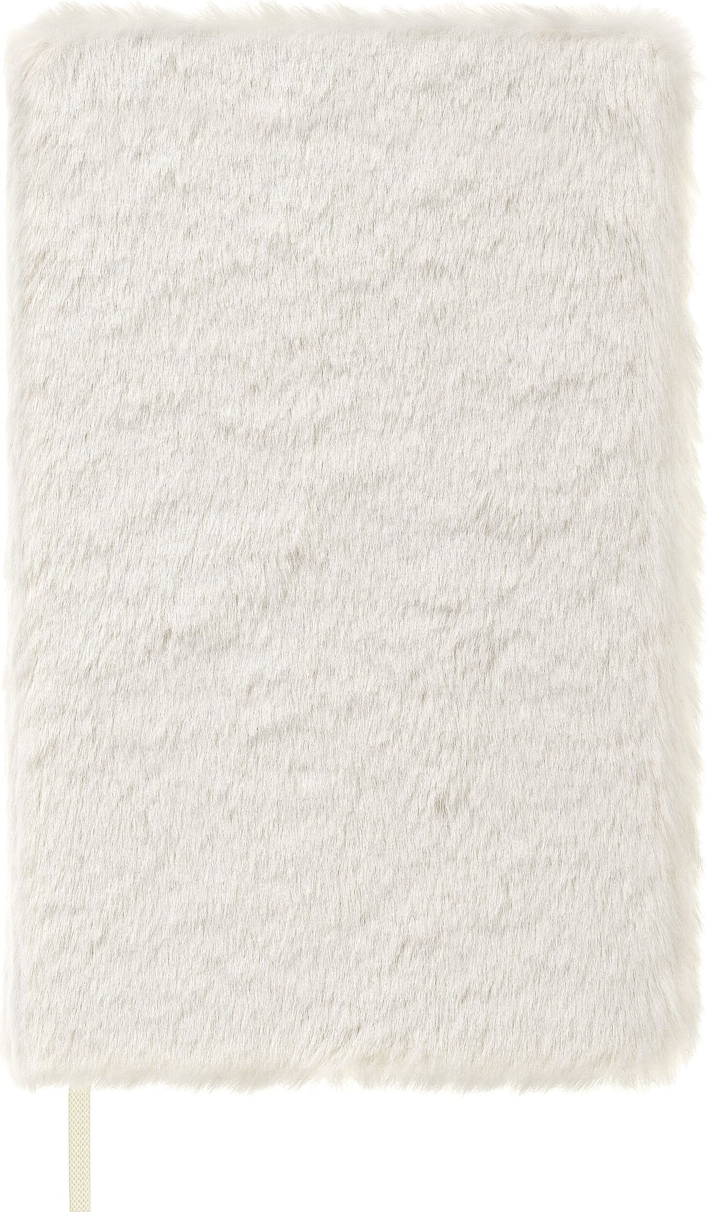 Notes w linię Moleskine L kremowy futrzasty w pudełku prezentowym