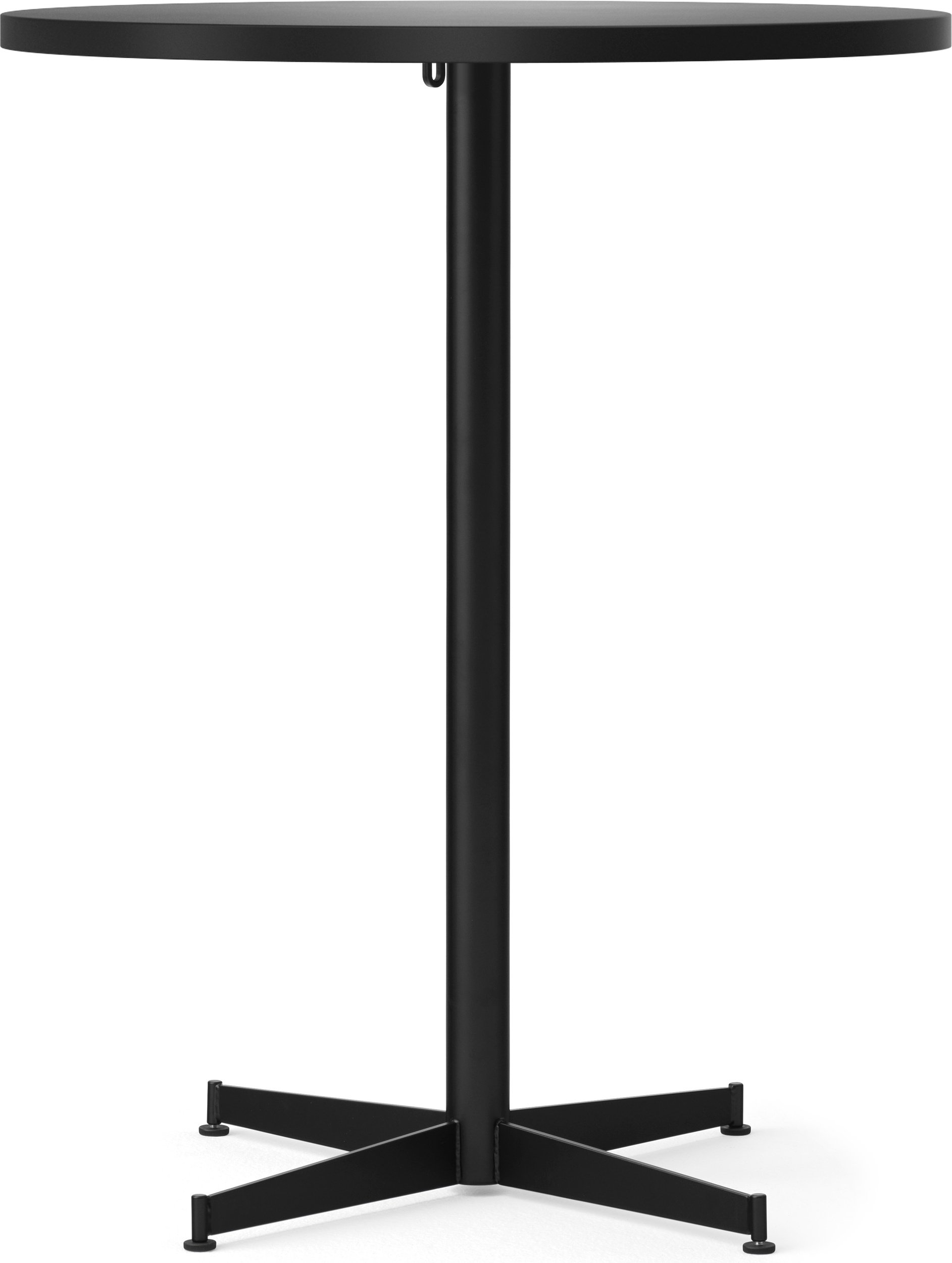 Stół barowy z czarną podstawą Nook Star Base Linoleum niski 80 cm czarny