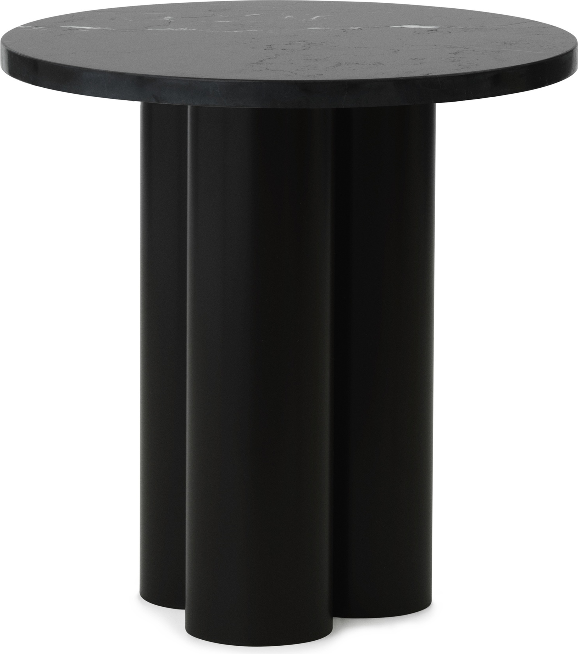 Stolik Dit Marquina Nero na brązowych nogach