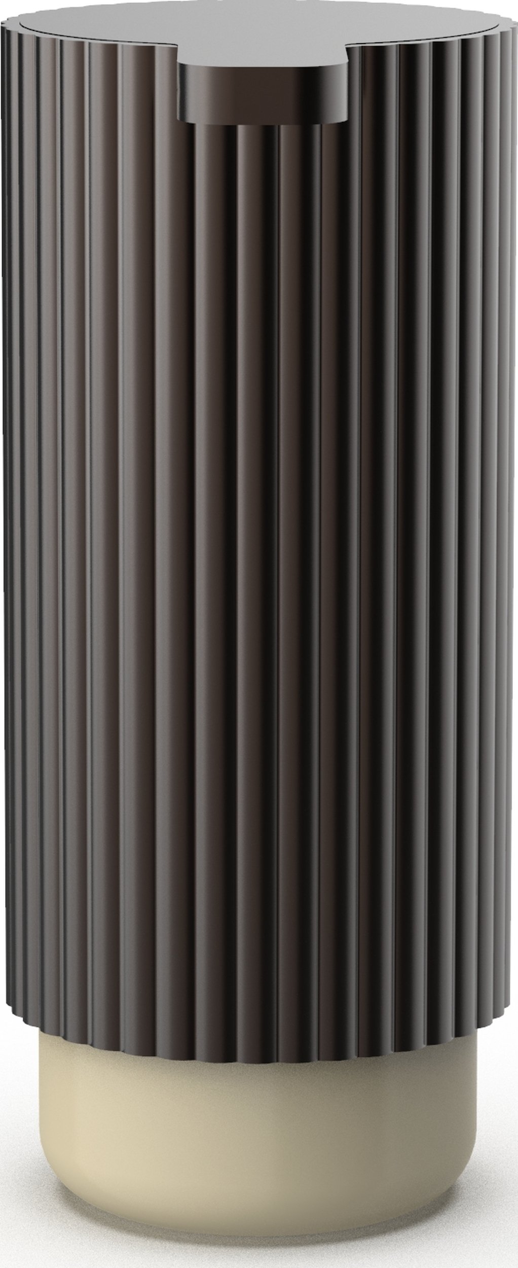 Dozownik do mydła Of Line brązowy z piaskową podstawą