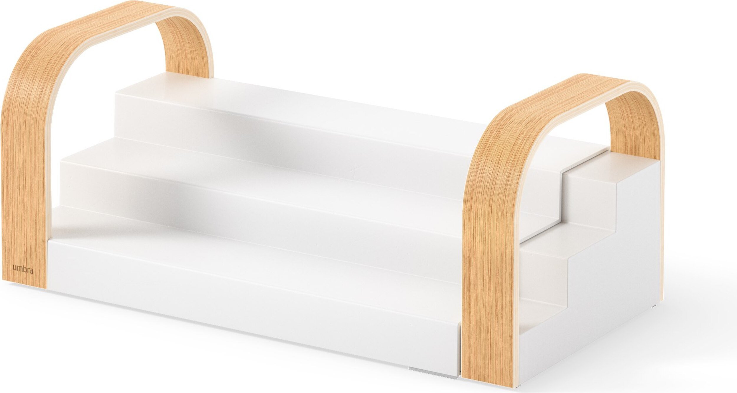 Półka do akcesoriów Bellwood biała trzypoziomowa