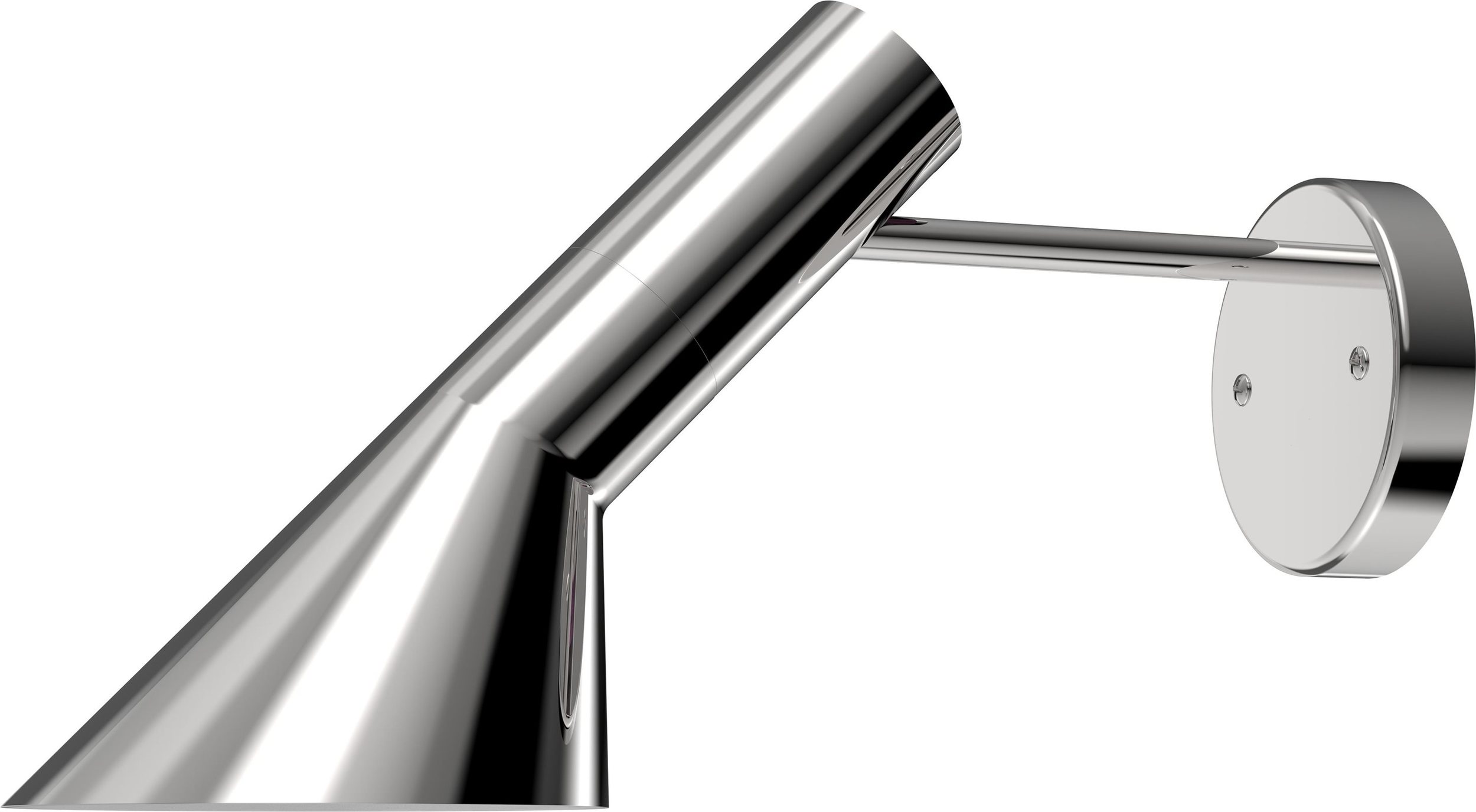 Kinkiet AJ stalowy bez widocznego kabla i włącznika