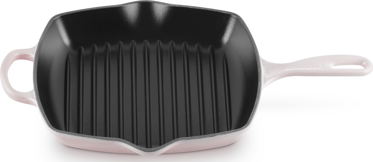 Patelnia grillowa Signature kwadratowa 26 cm jasnoróżowa