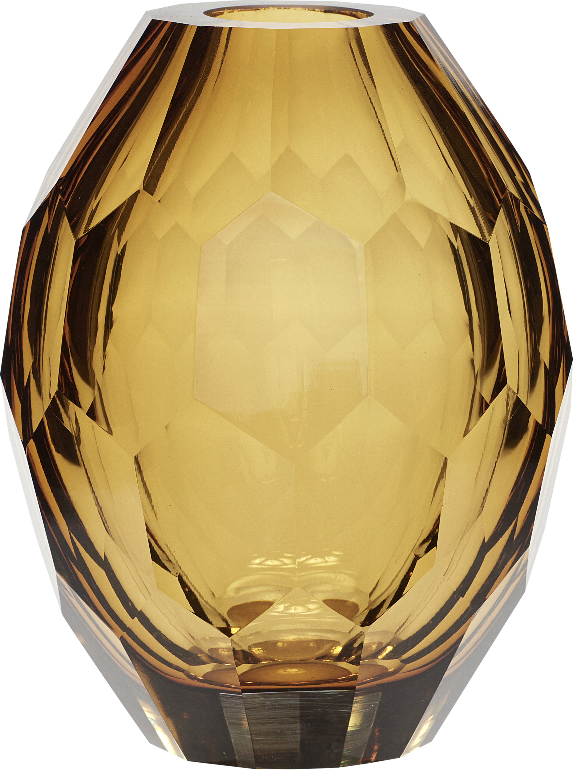 Wazon Hübsch bursztynowy z fasetkami