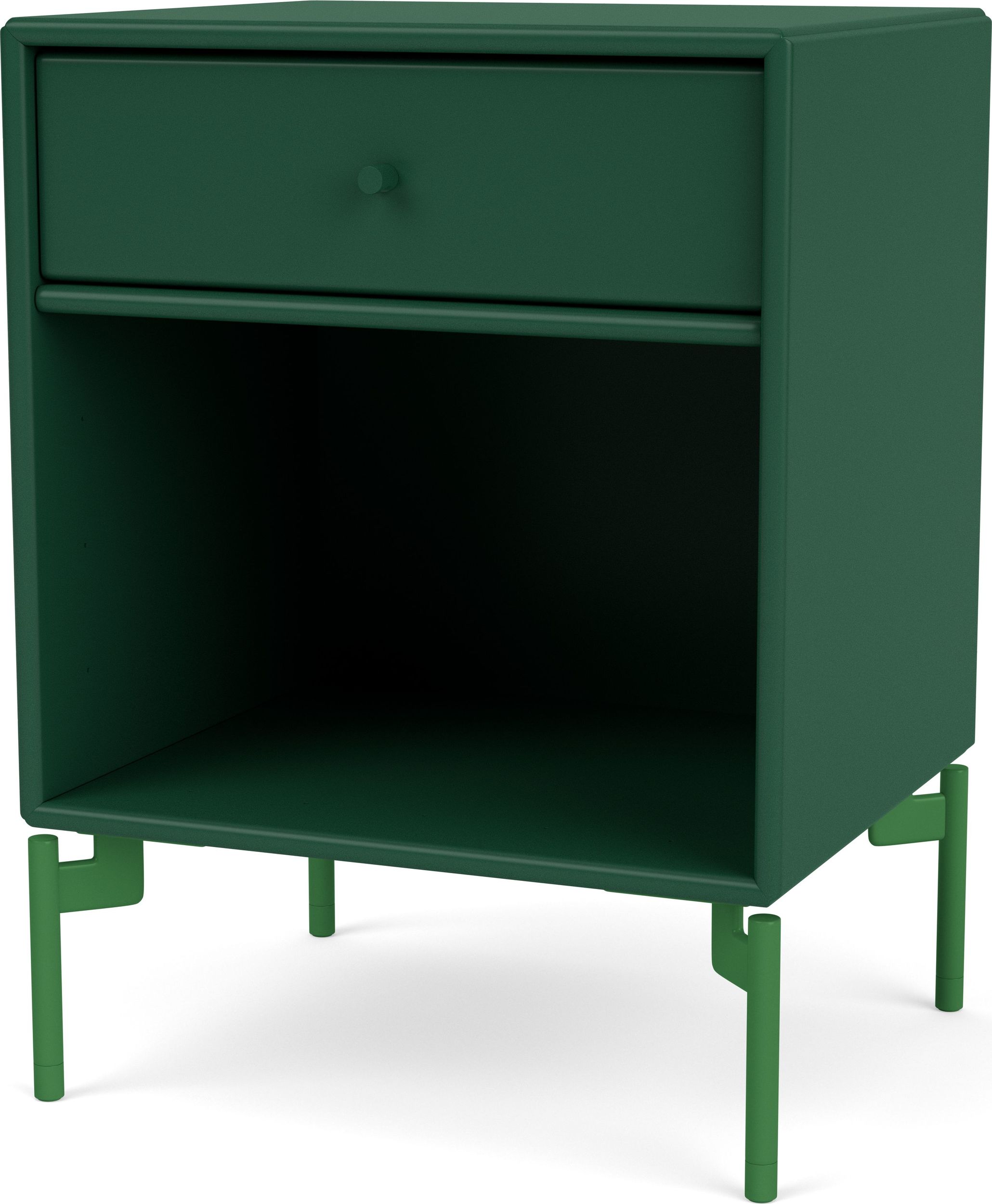 Szafka nocna Dream ciemnozielona na zielonych nogach