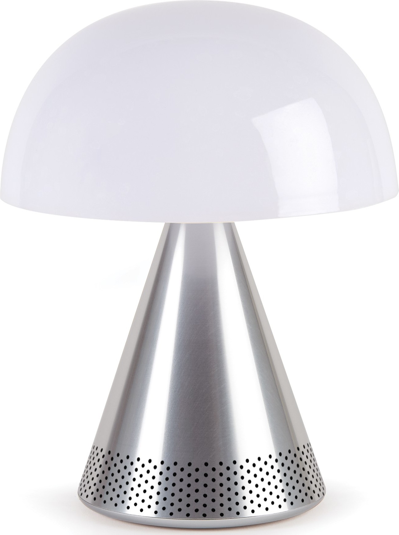 Lampa LED Mina Audio L aluminium z głośnikiem bluetooth