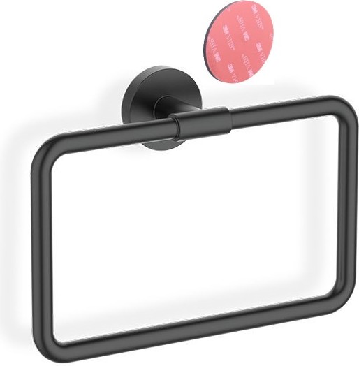 Uchwyt na ręczniki Basic czarny mat montaż samoprzylepny