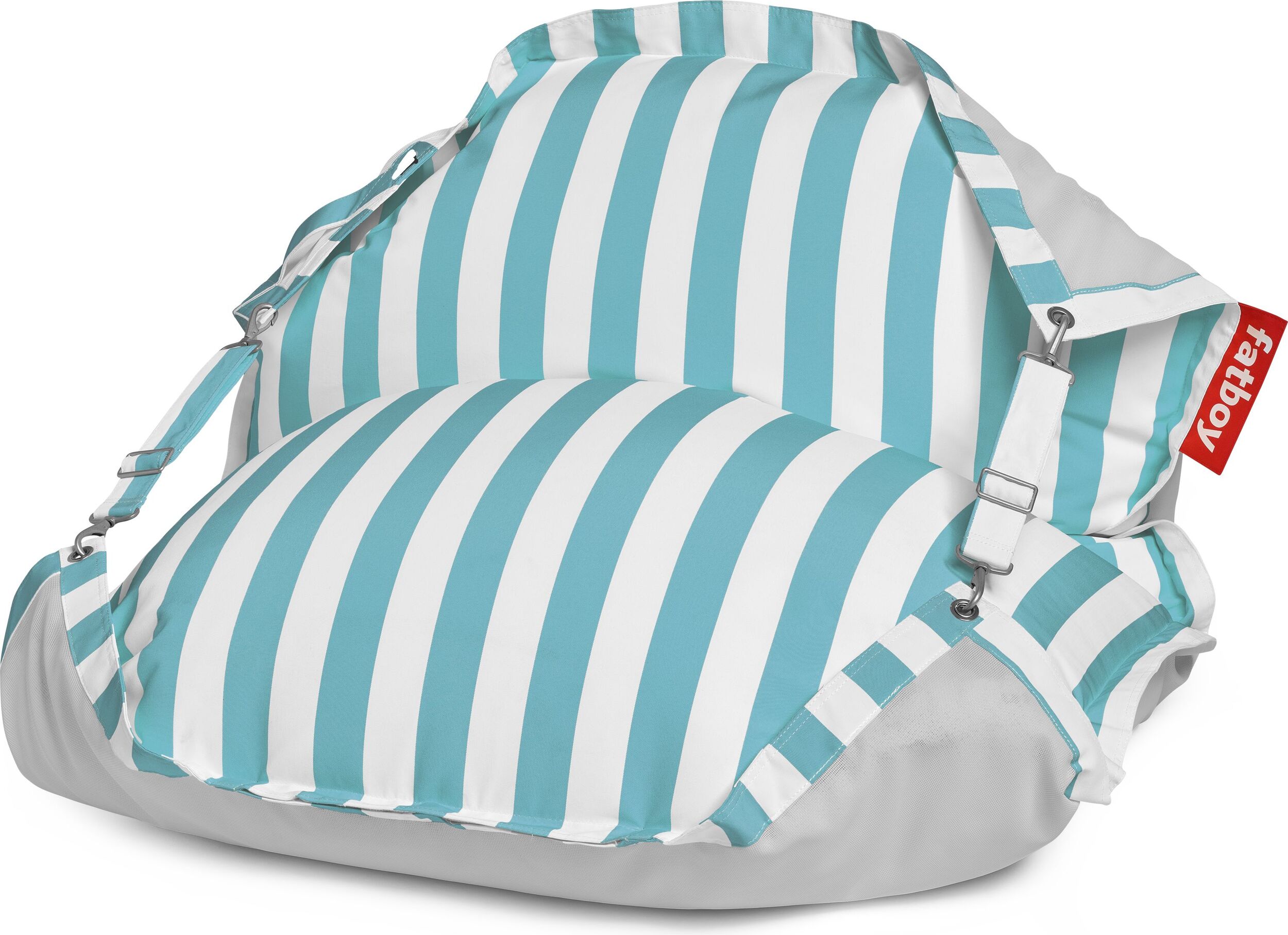 Puf i materac do pływania Original Floatzac w paski niebieskie