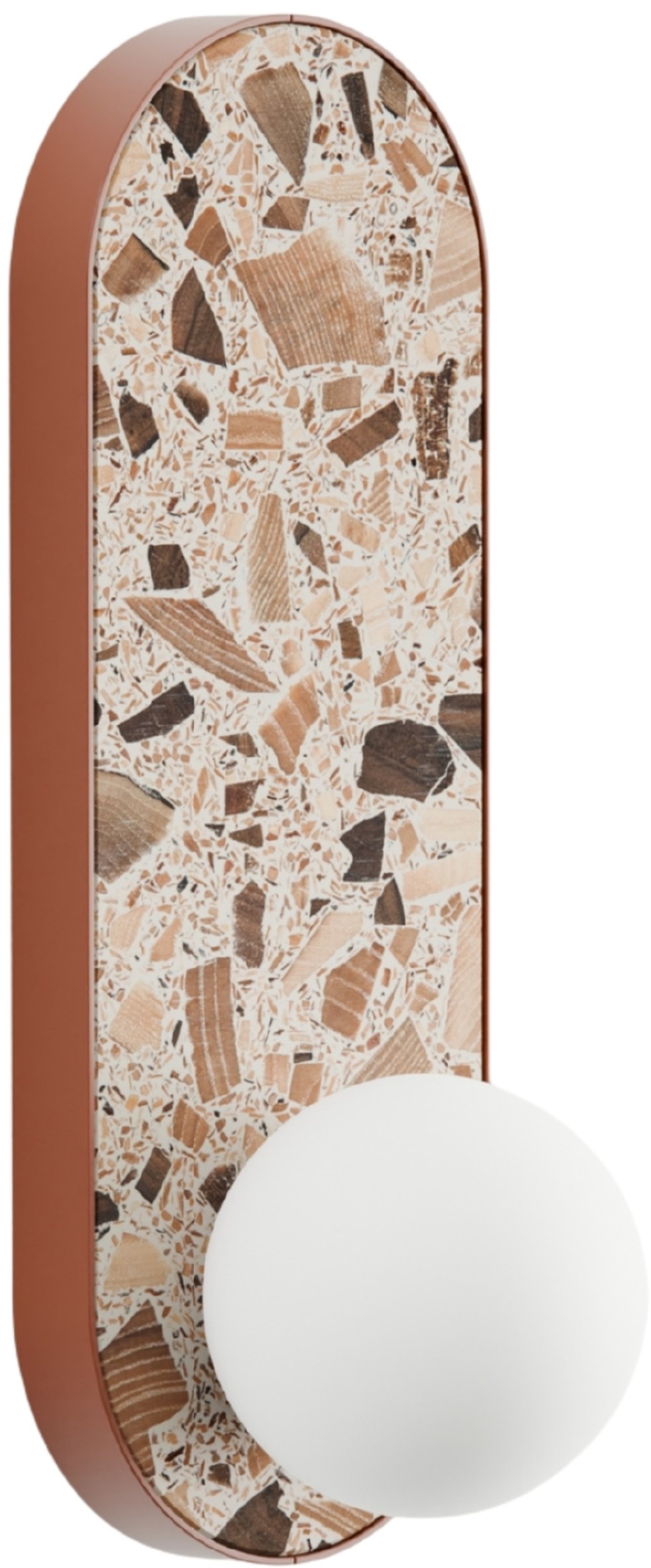 Kinkiet Legra owalny terakota