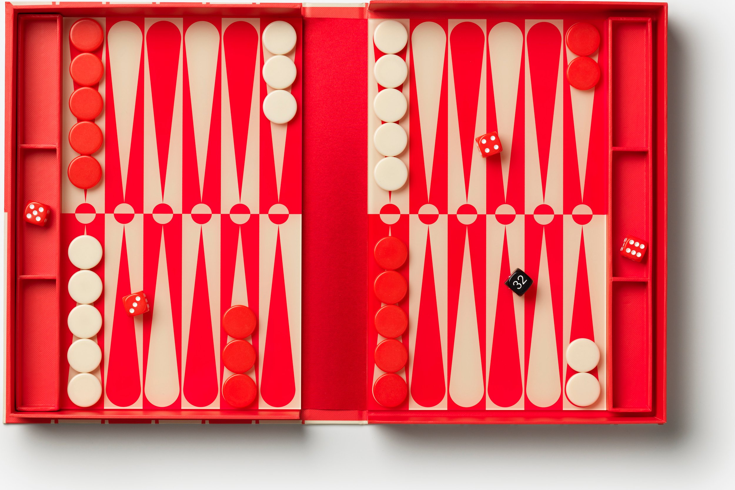 Tryktrak Classic Art of Backgammon czerwony