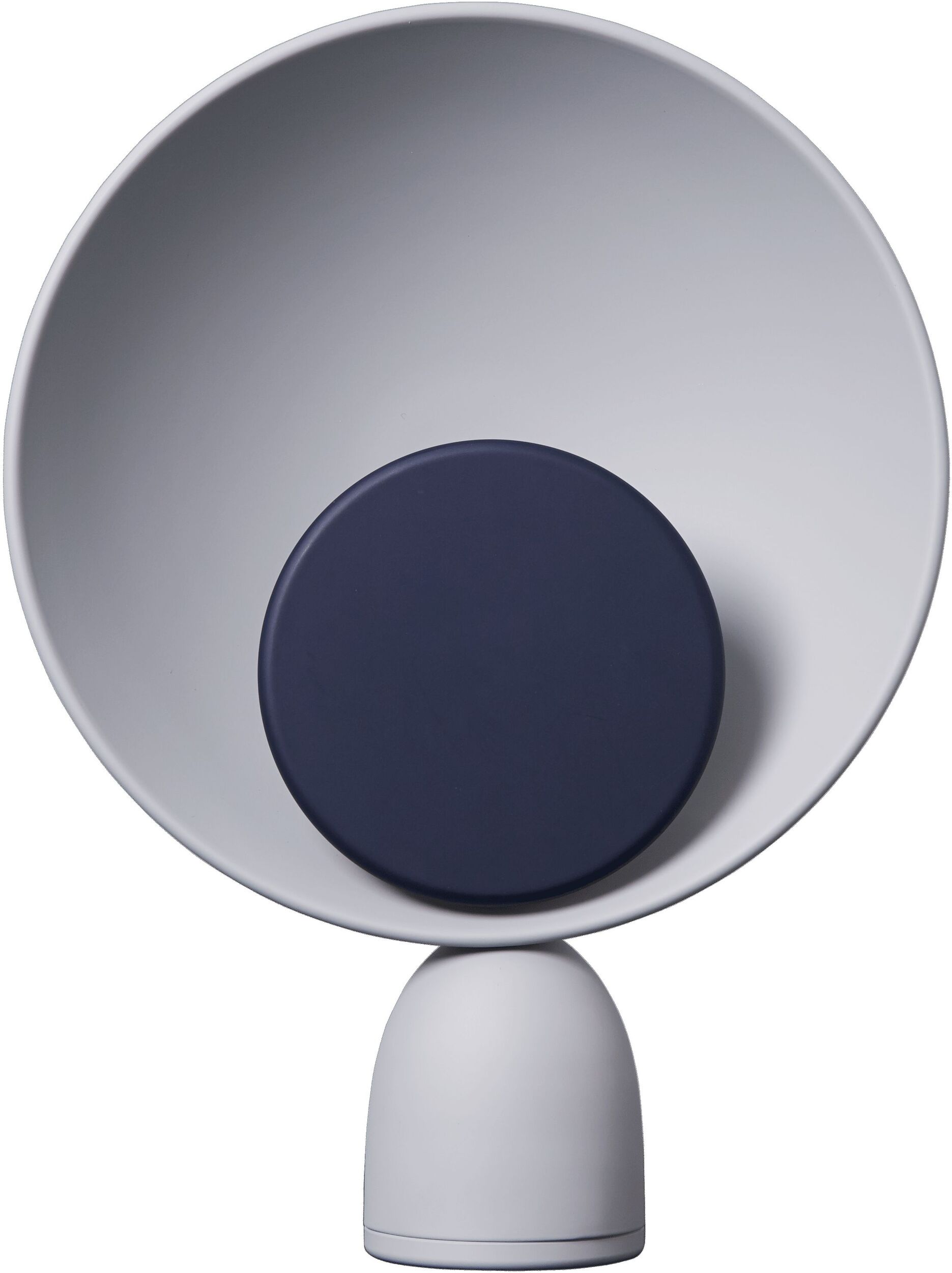 Lampa stołowa Blooper szara z niebieskim dyskiem