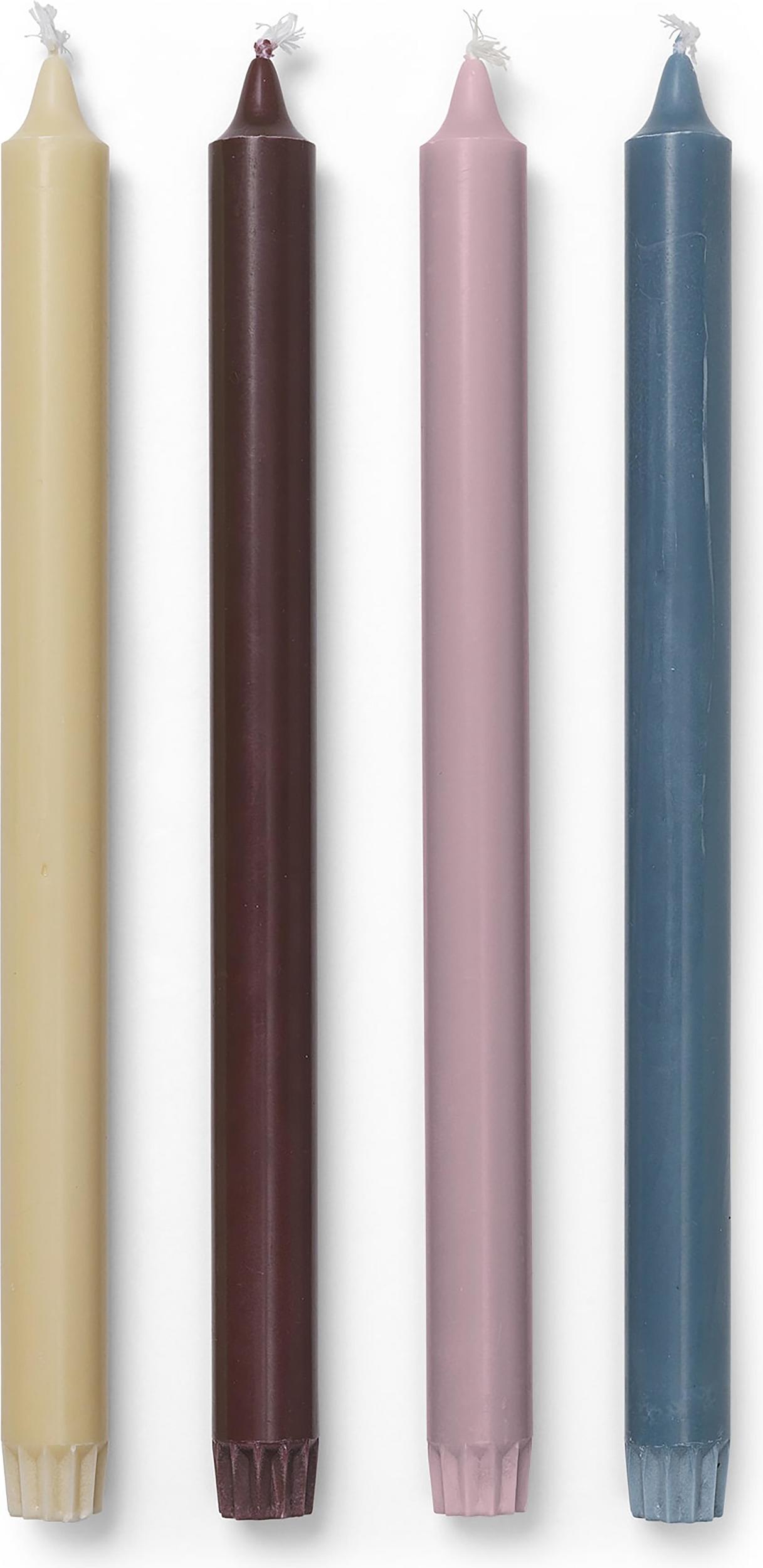 Świece Pure kolorowe 4 szt.