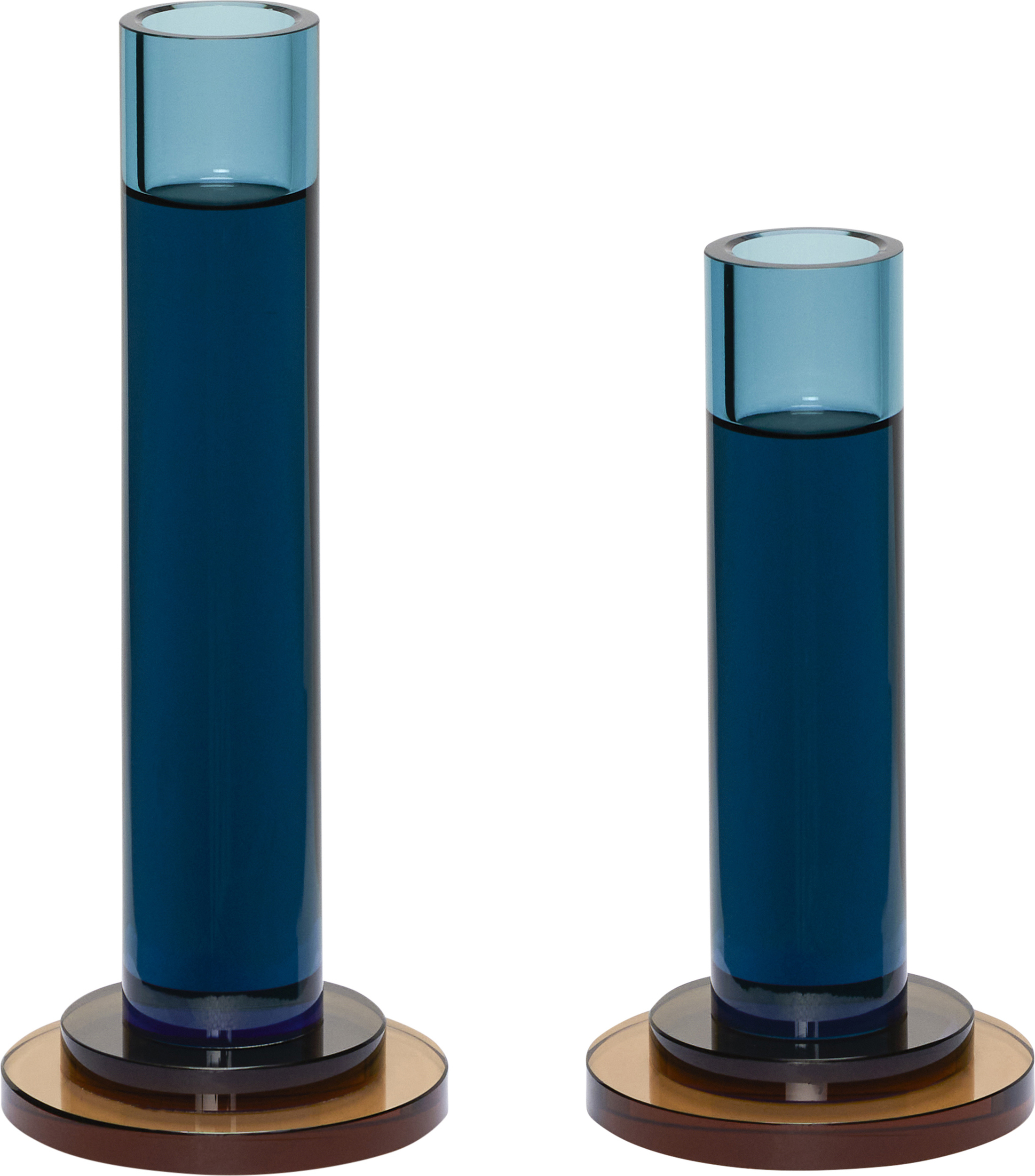 Świeczniki na klasyczne świece Comet niebieskie 2 szt.