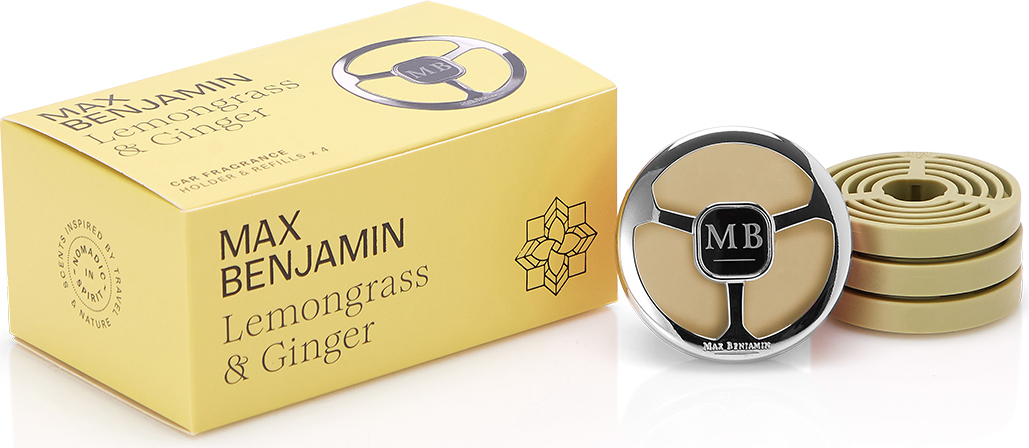 Odświeżacz do samochodu Max Benjamin Lemongrass and Ginger z wkładami 5 el.