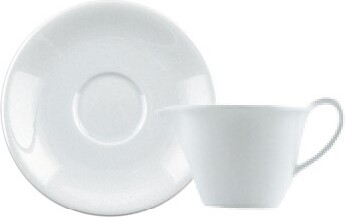 Filiżanki do kawy The White Snow białe ze spodkami 2 szt.