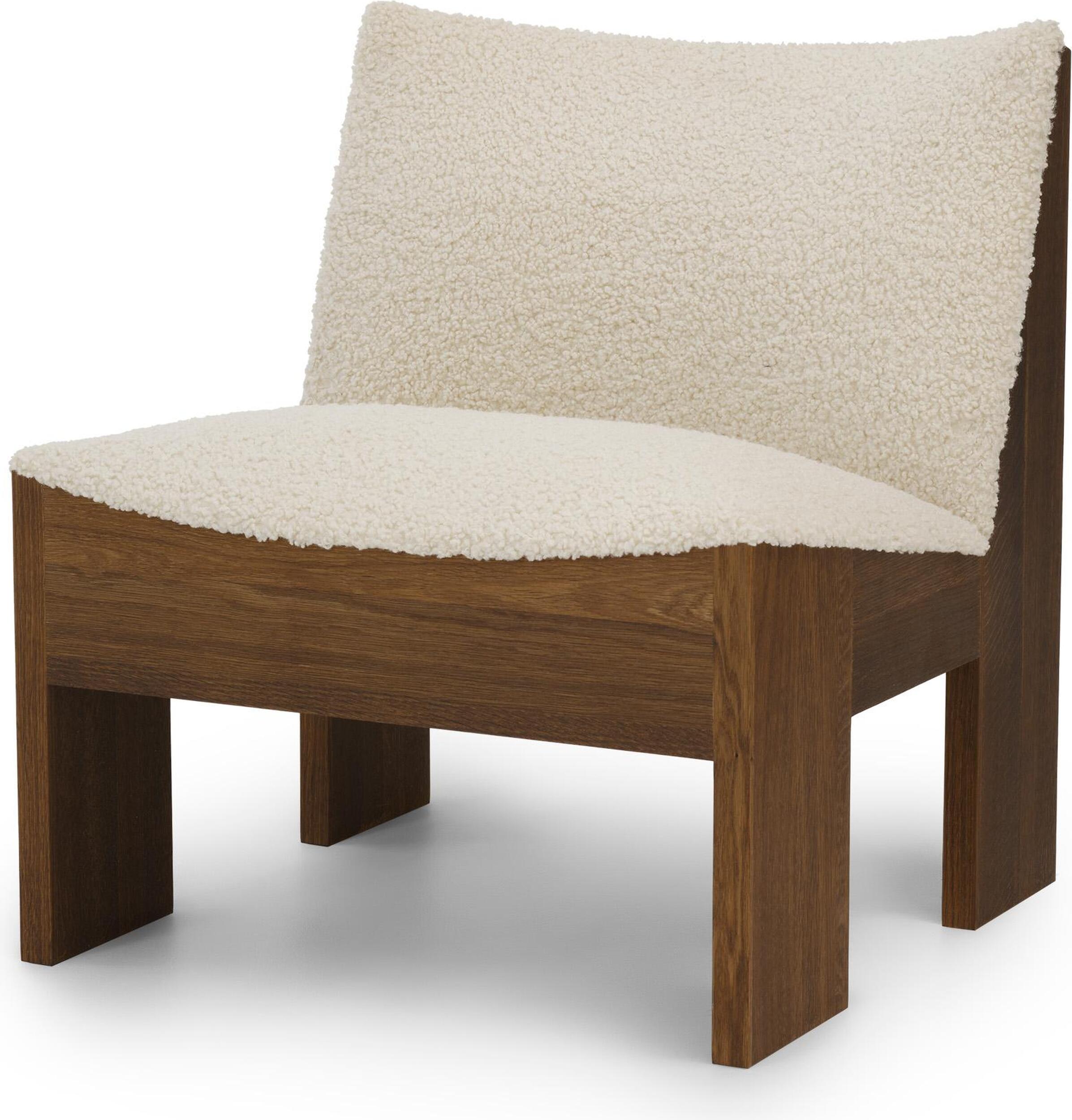 Fotel Tenon Drake kremowy wędzony dąb