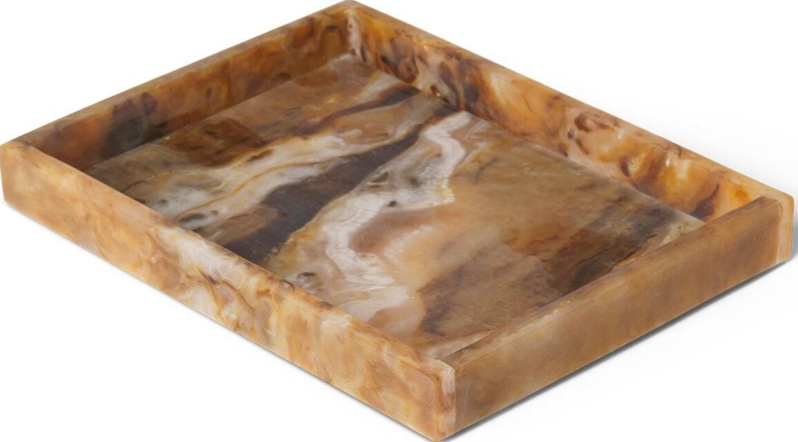 Taca dekoracyjna Mist 15 x 20 cm brązowa